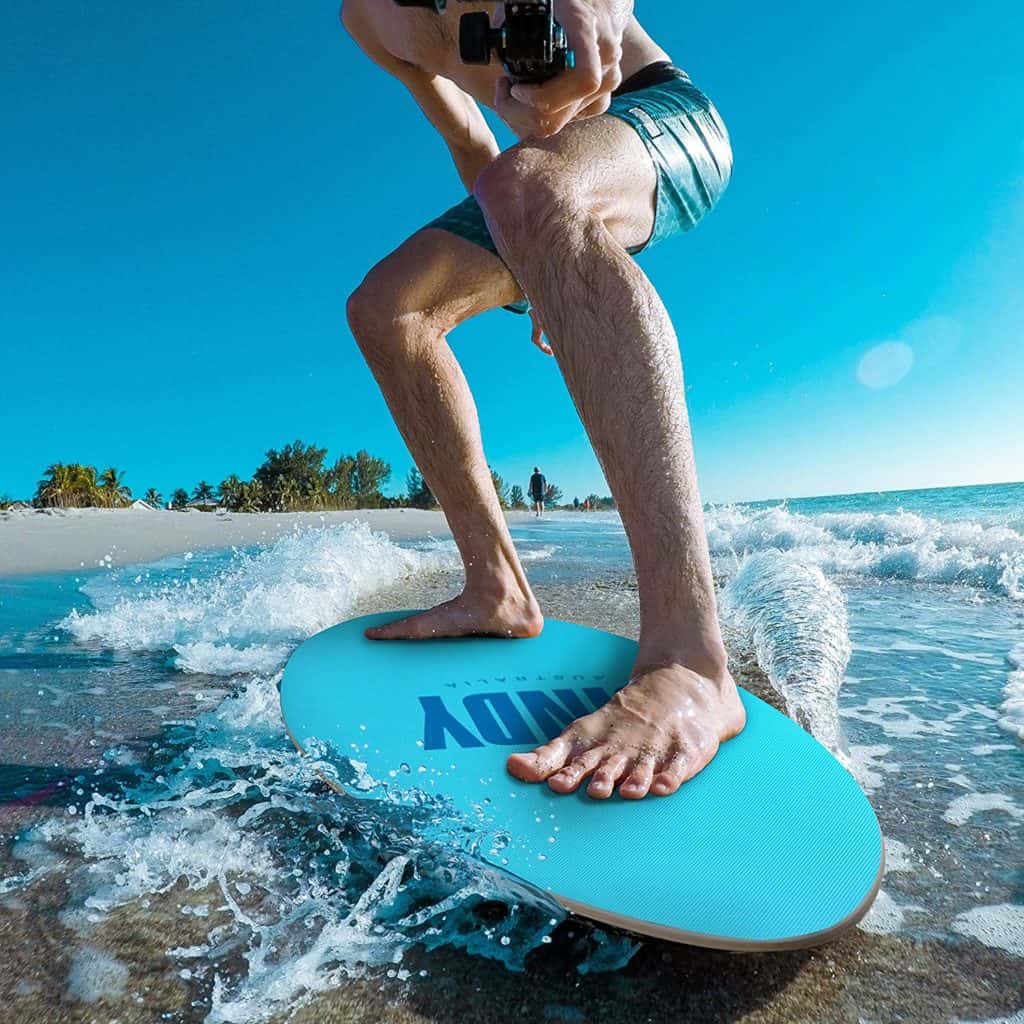 Best skimboard for beginners under 100- BINDY Australia 41 Inch in the waves