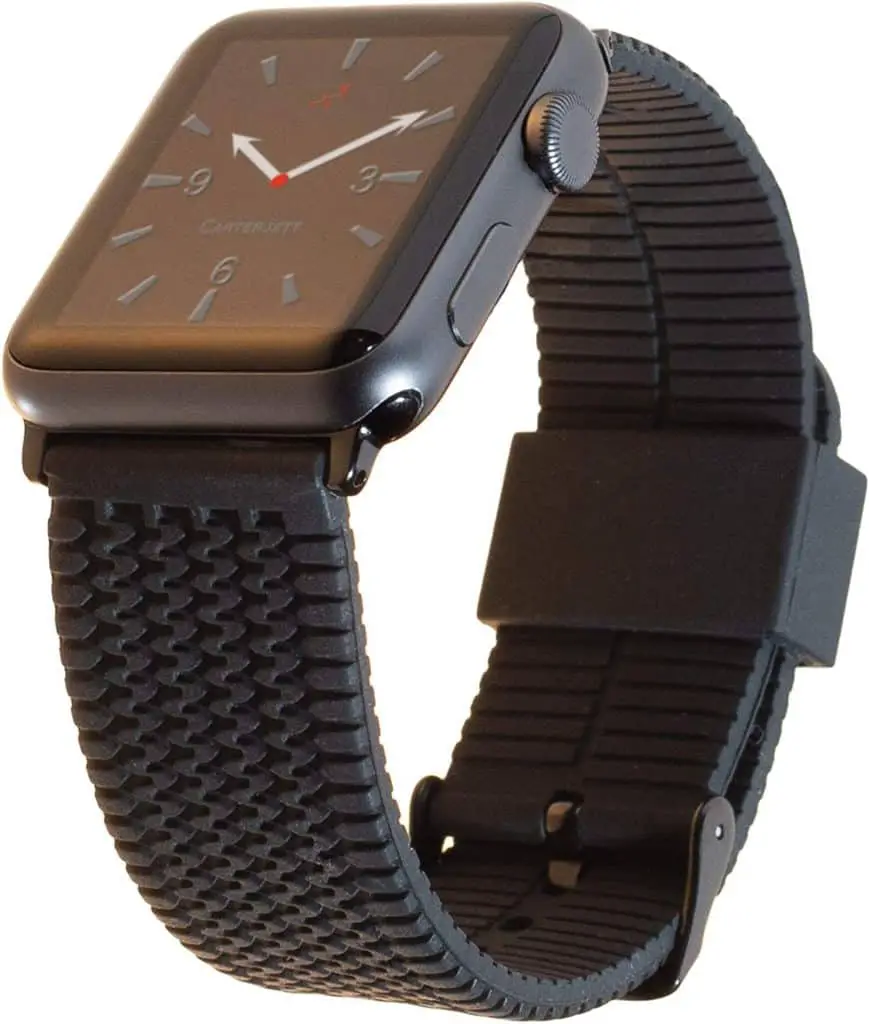 Best Apple watch band for harsh weather: Carterjett Black Sport Silicone Bands