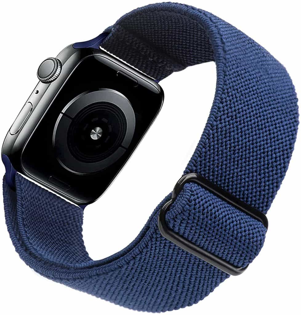 Best Apple watch band for large wrists- Arae Stretchy Comfortable Adjustable Sport Band for iWatch