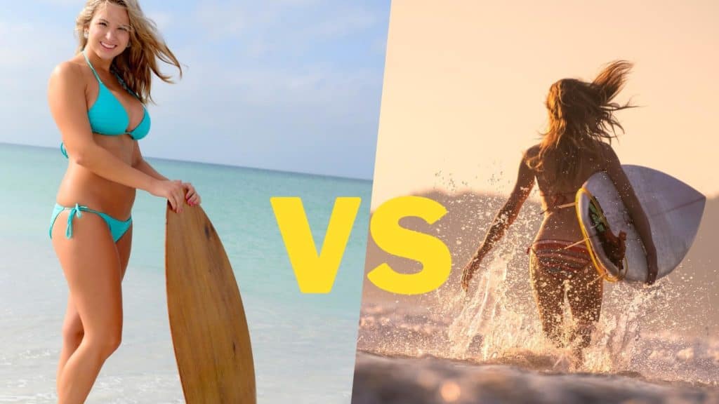 Skimboard vs surfboard