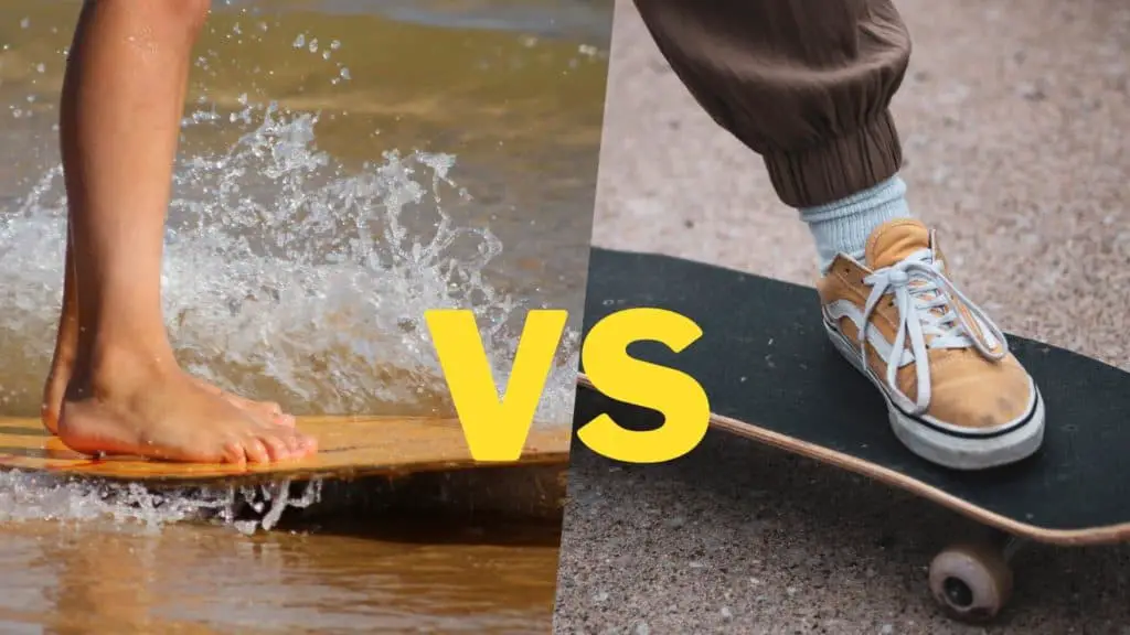 Skimboarding vs skateboarding