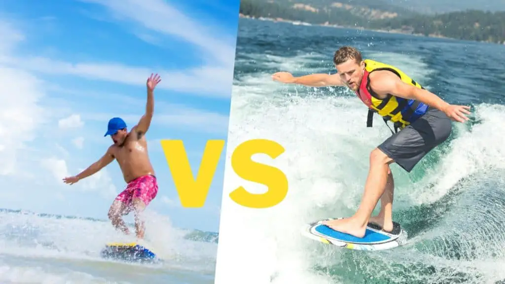 Skimboarding vs wakesurfing